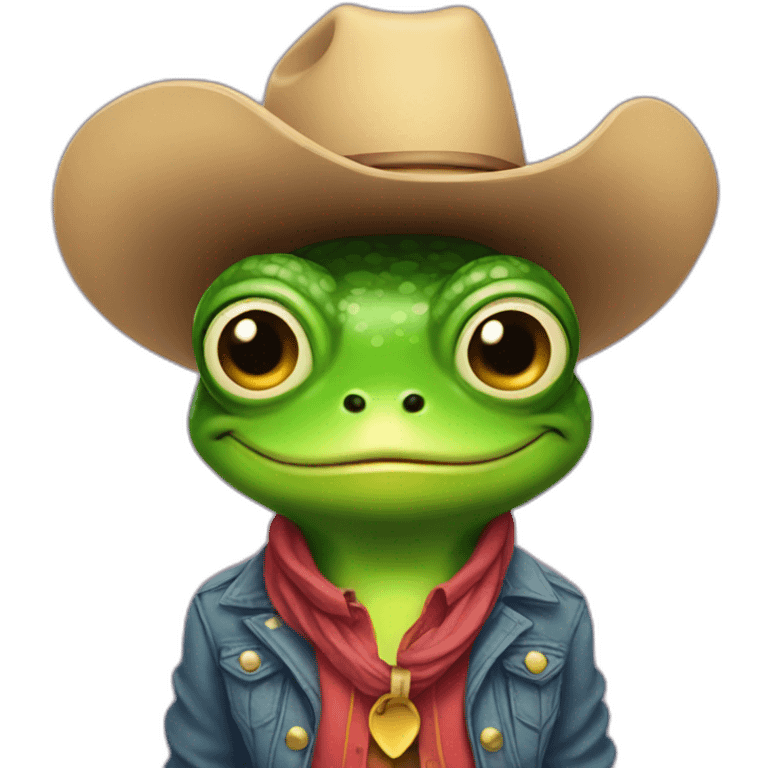 rainbow frog cowboy lgbt emoji