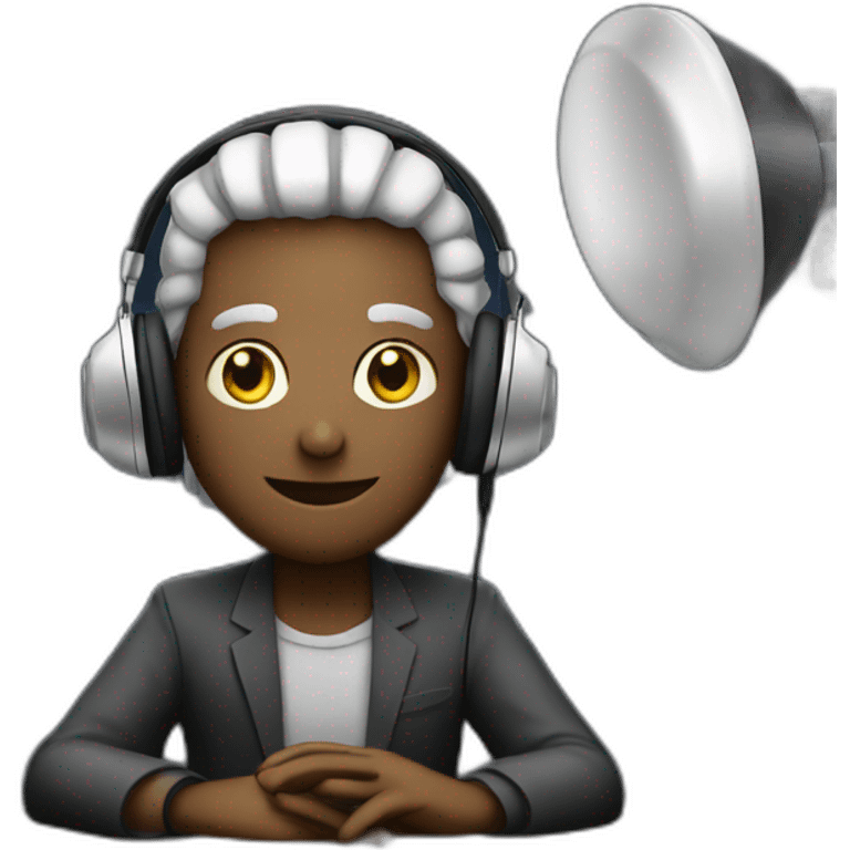 work-at-desk-with-dark-star-background-and-headphones emoji