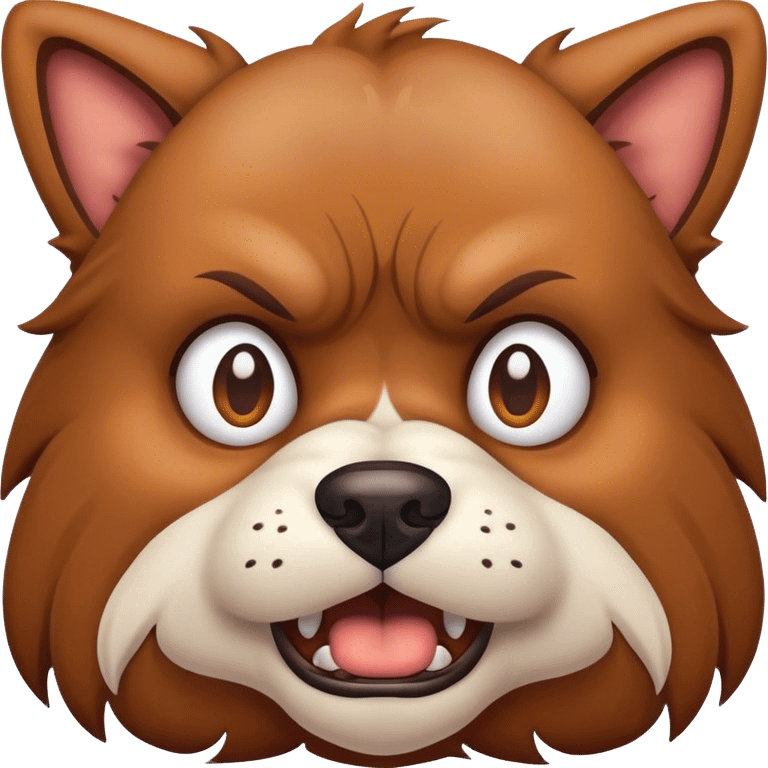 angry cartoon dog emoji