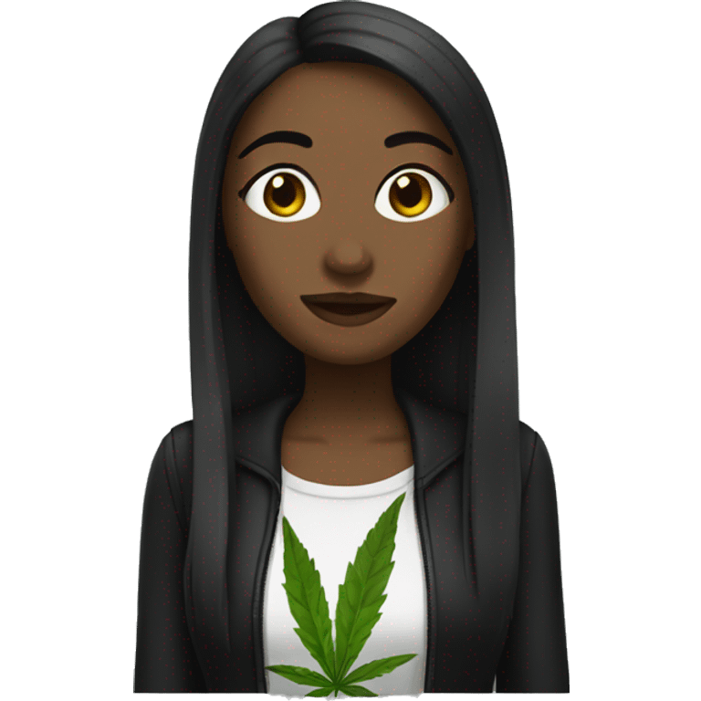 weed Queen dark hair  emoji