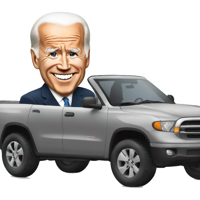 Joe Biden on car emoji