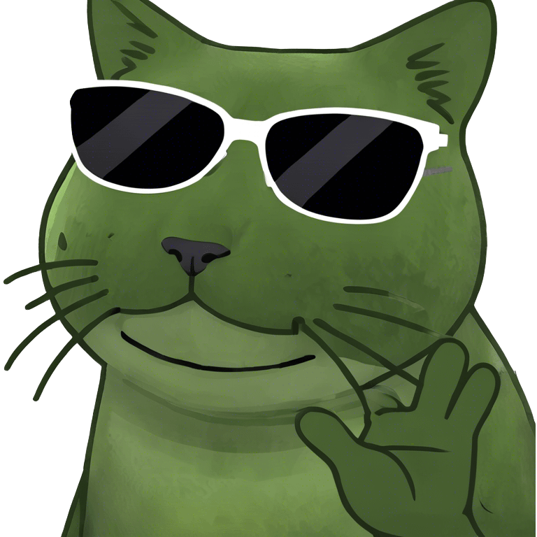 Cat with sunglasses emoji