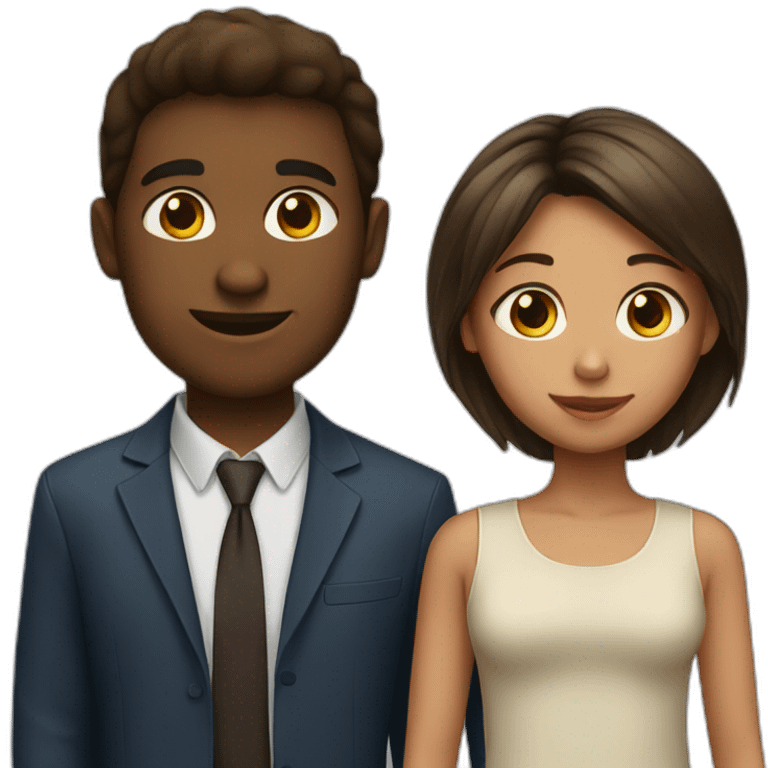 a girl and a men emoji