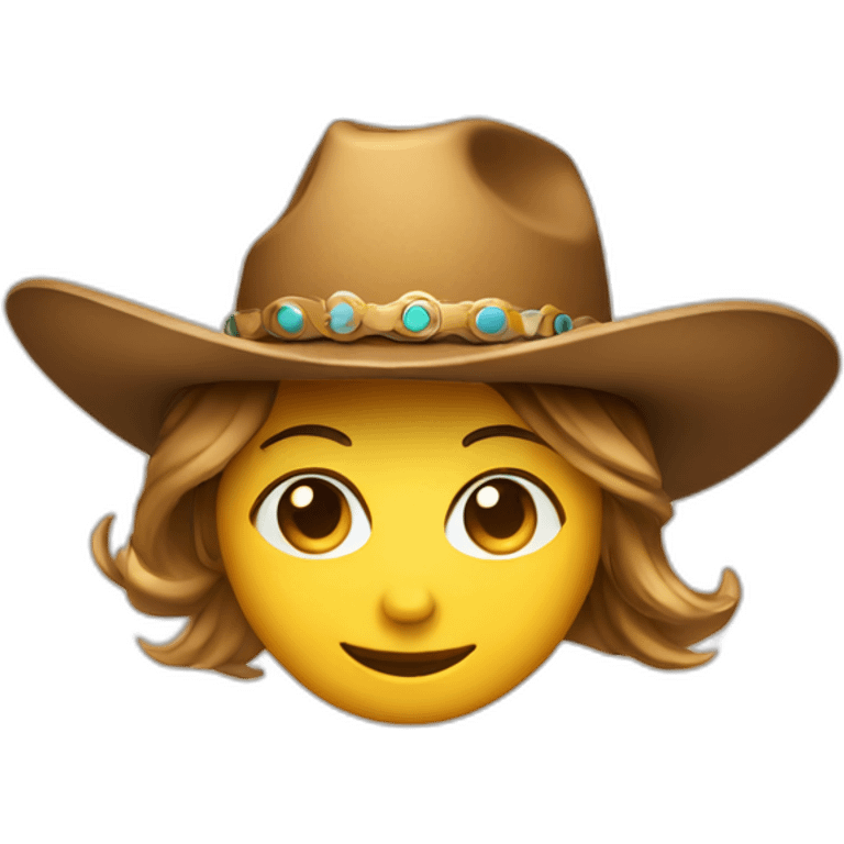 cowboy hat dancing girl emoji