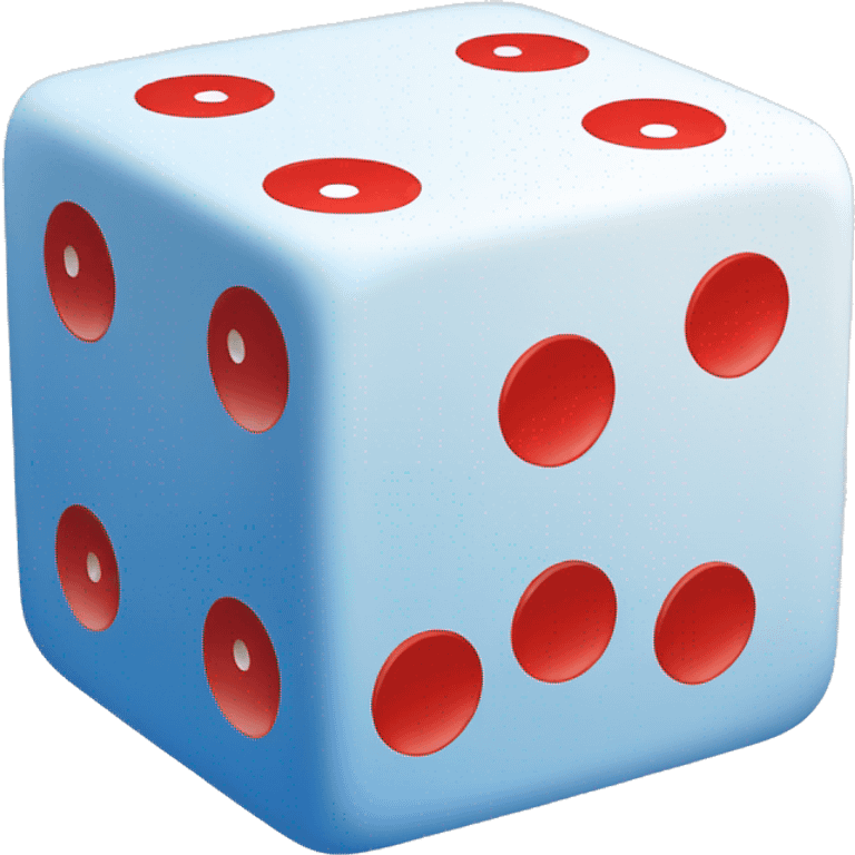 red and blue dice emoji