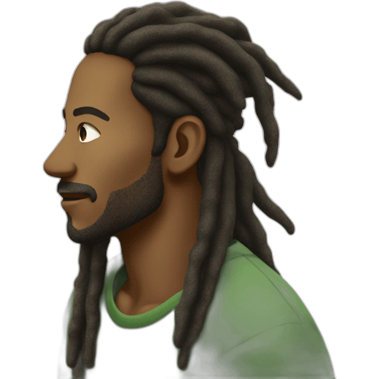 rasta man in profile emoji