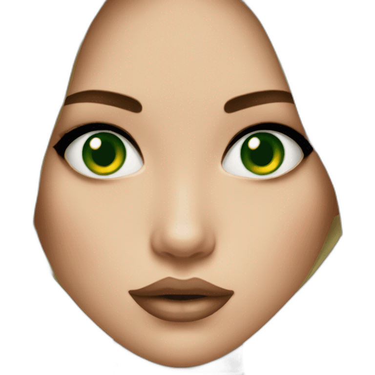 Girl looks like Megan Fox with green eyes and ring piercing nose emoji