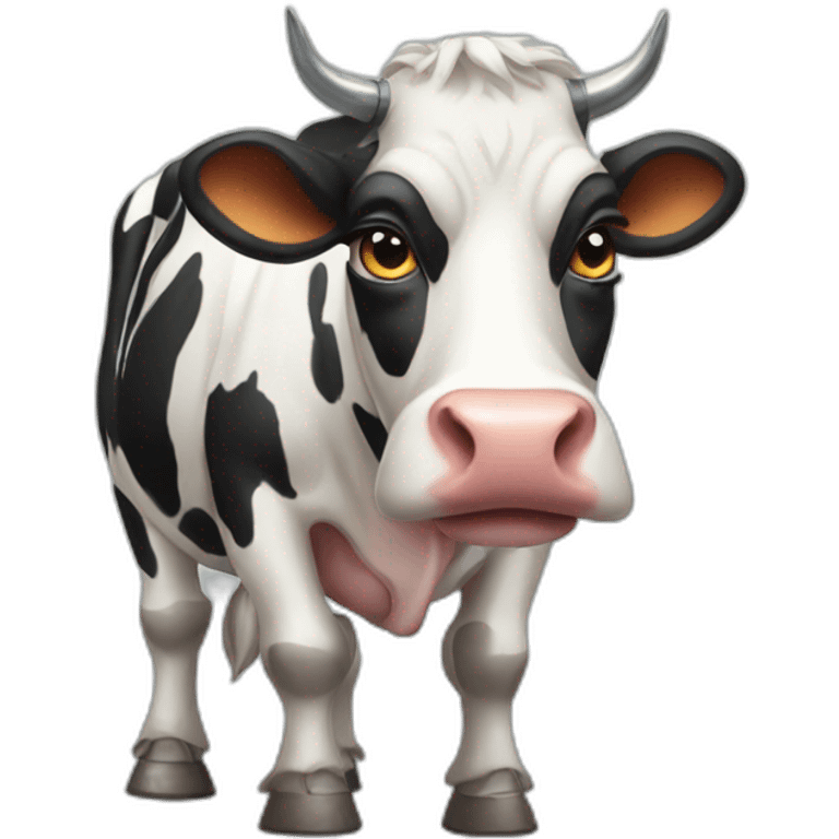 a cyborg cow emoji