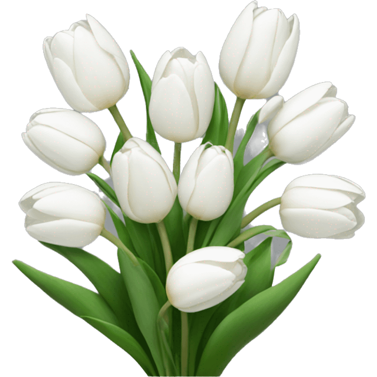 a bouquet of white tulips  emoji