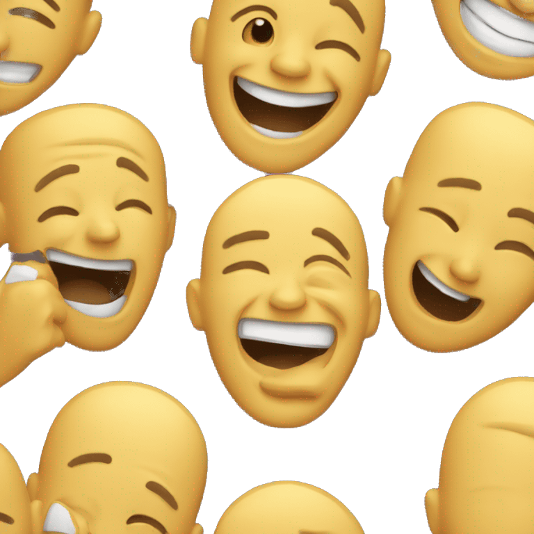 Laughing while worrying at the same time. emoji