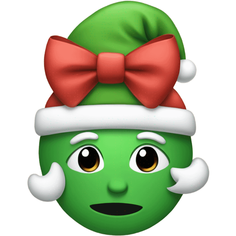 Merry Christmas with a bow  emoji