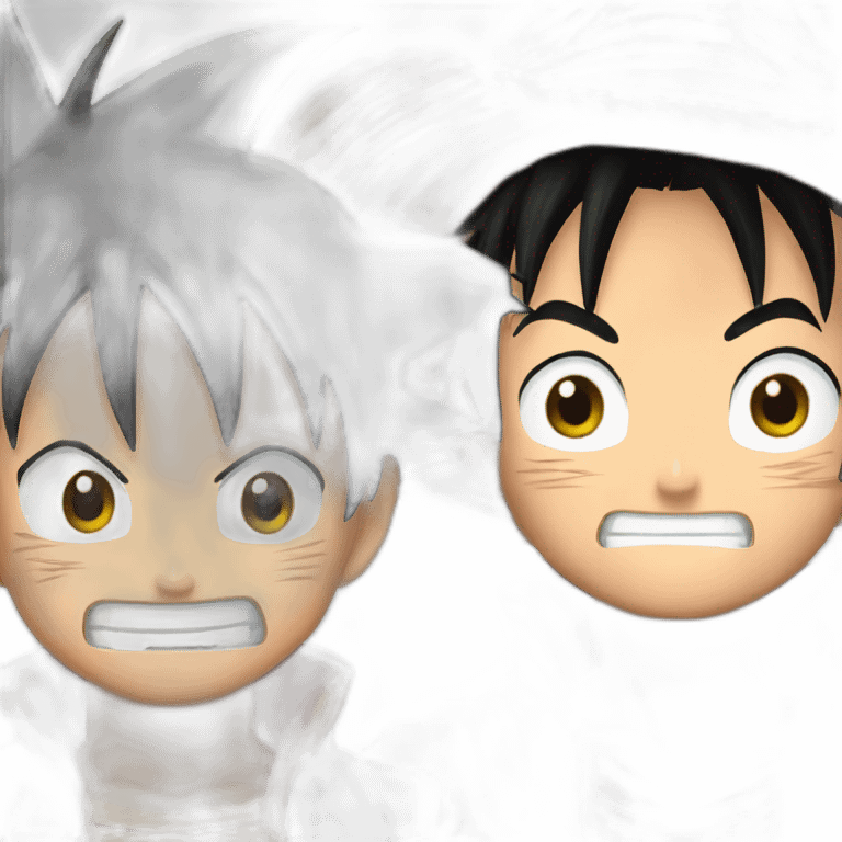 Luffy et goku se bate emoji