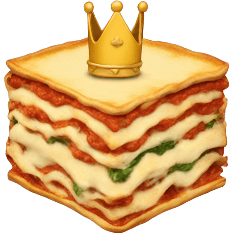 Lasagna with a crown  emoji