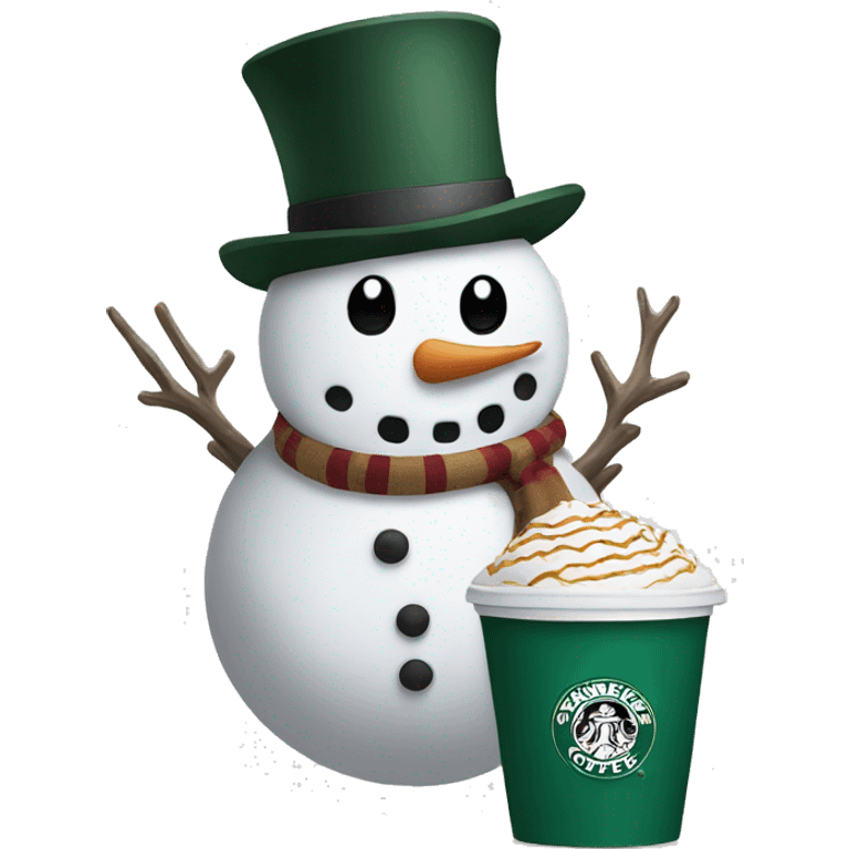 A Starbucks Snowman  emoji