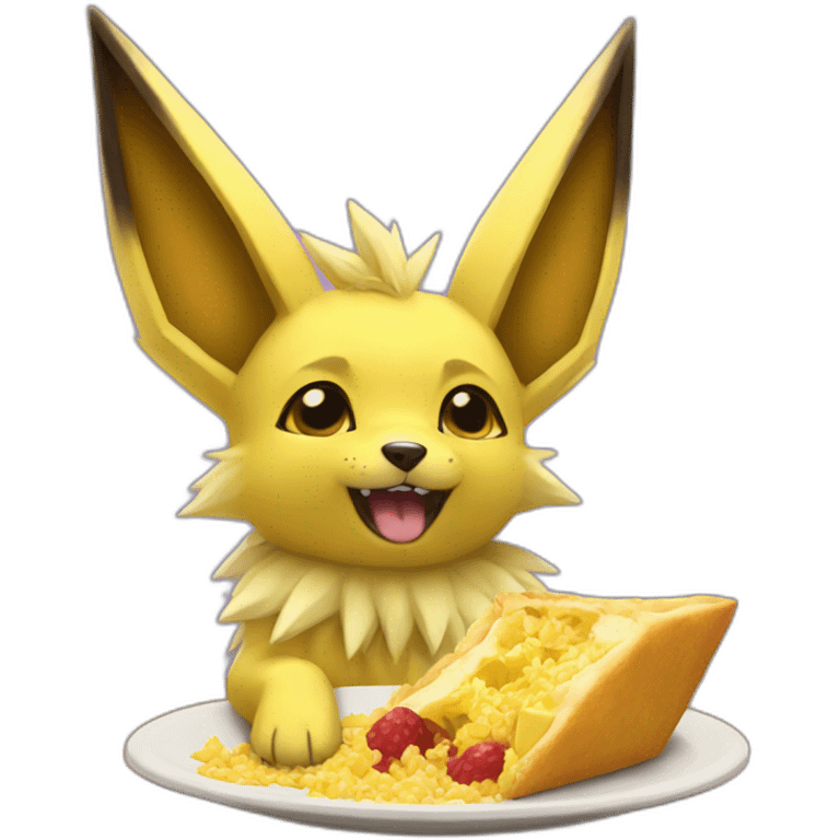 Jolteon eating emoji