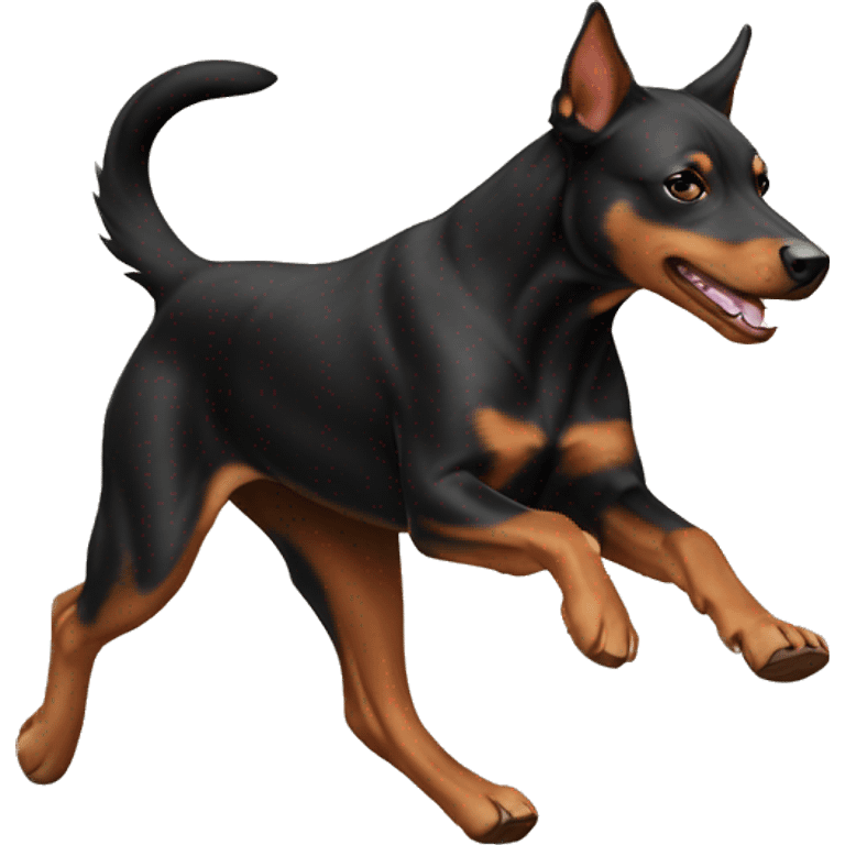 red Australian kelpie running emoji