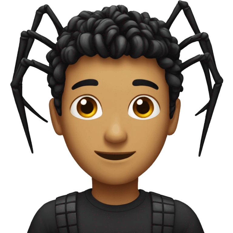 a black spider emoji