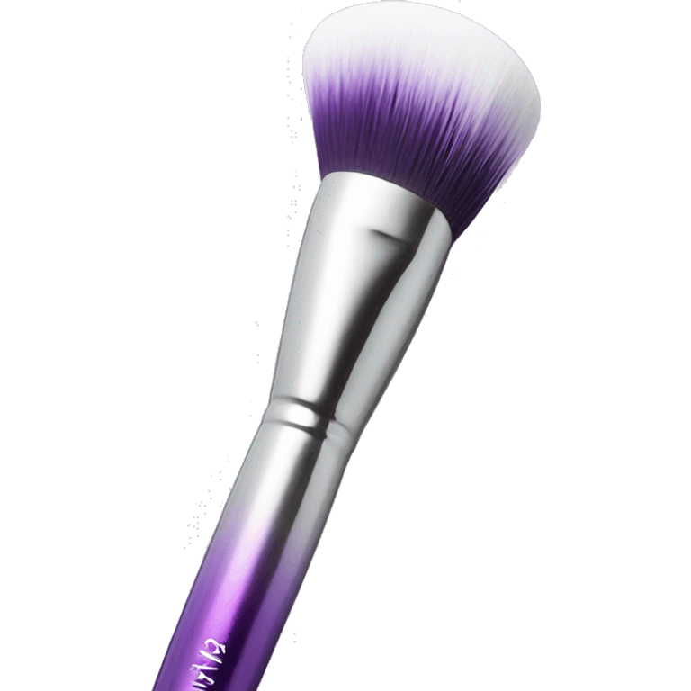 White to light purple metallic ombré makeup brush  emoji