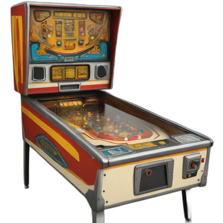 Vintage pinball machine emoji