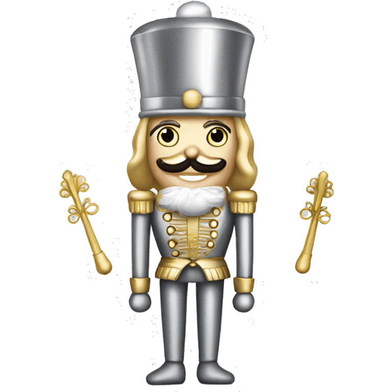 silver and gold nutcracker emoji