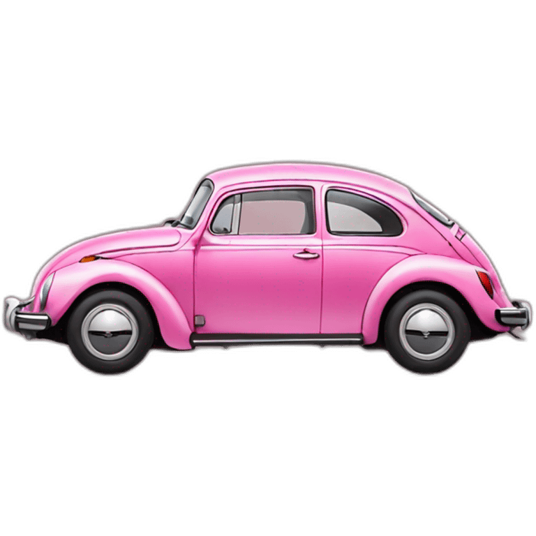 VW beetle pink painted emoji