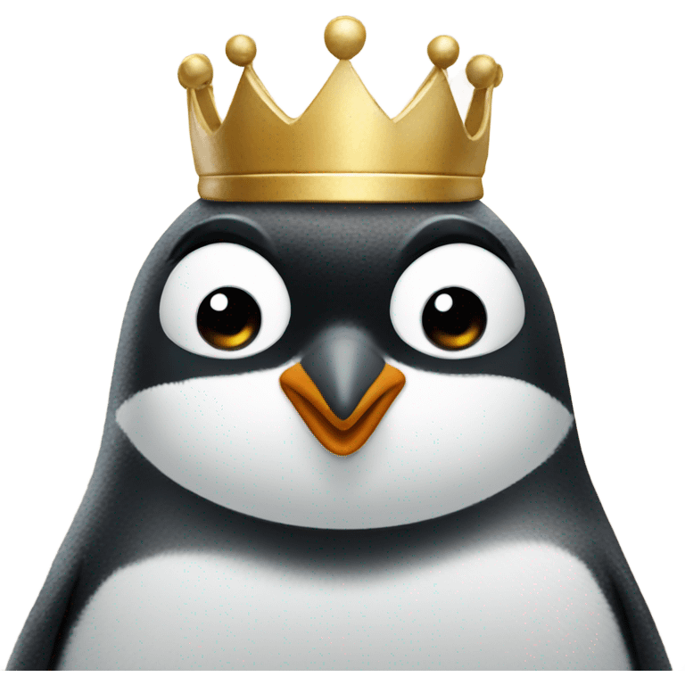 Penguin wearing a crown emoji