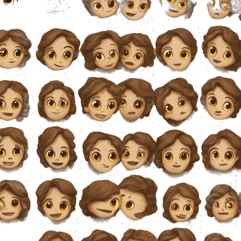 vintage brown cosette emoji