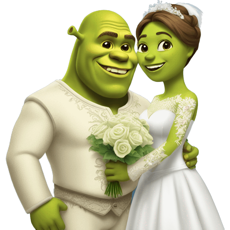 Shrek getting married emoji