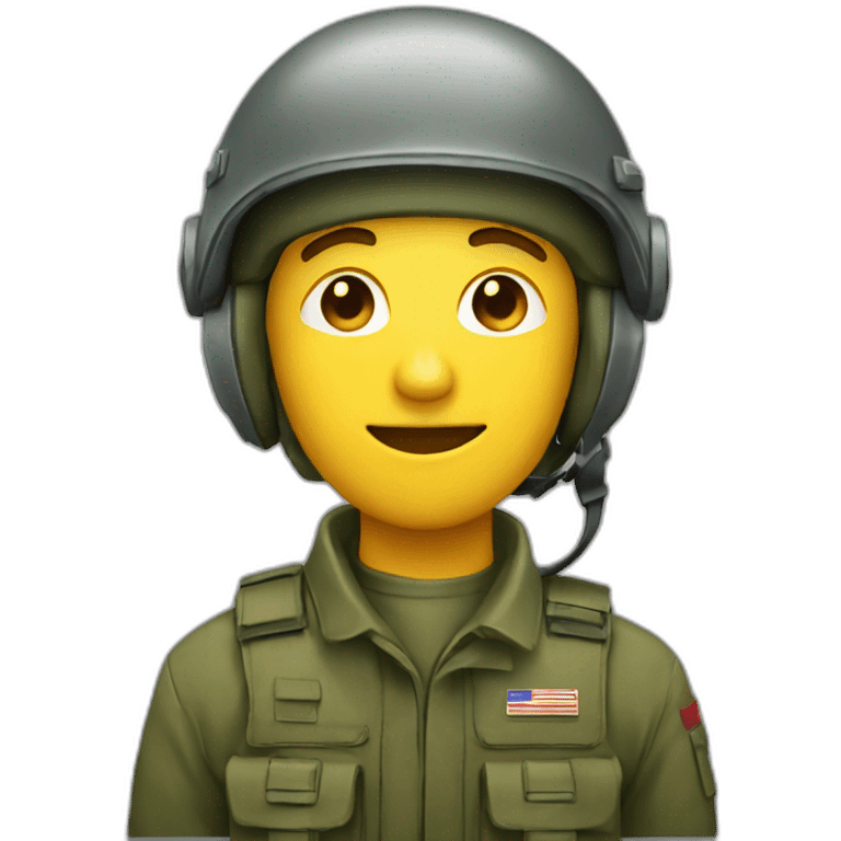 Homme avec un casque militaire emoji