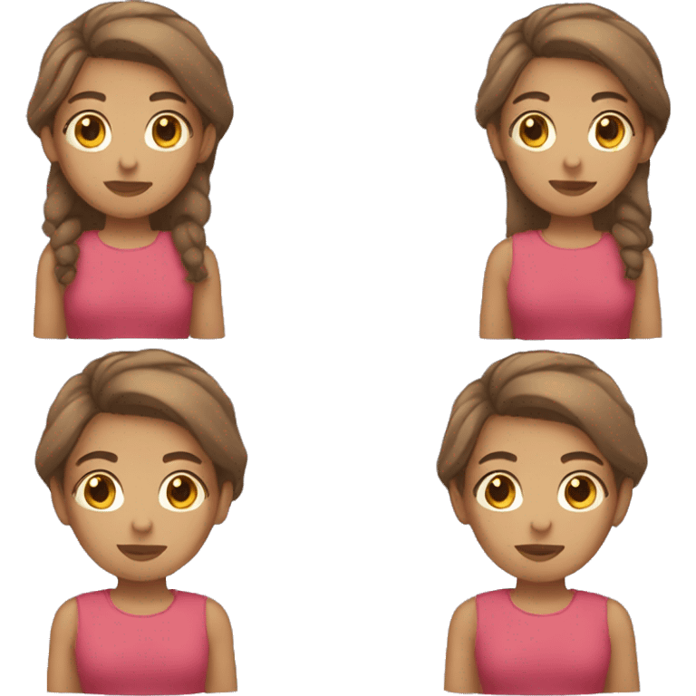 girl with light skin and brown hair emoji