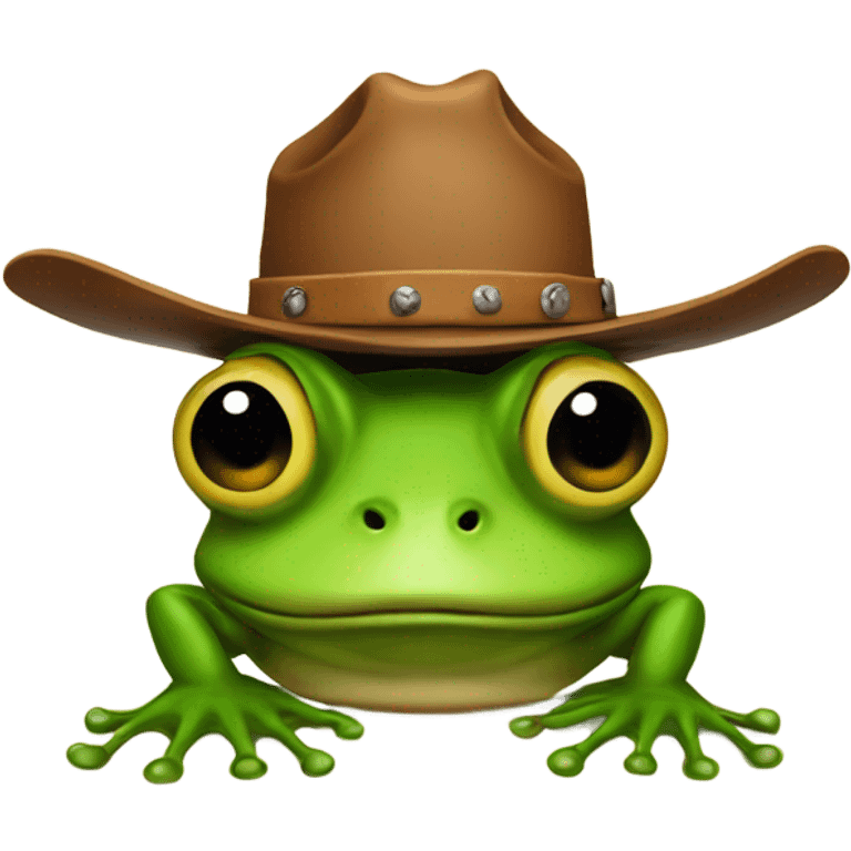 Cowboy frog emoji