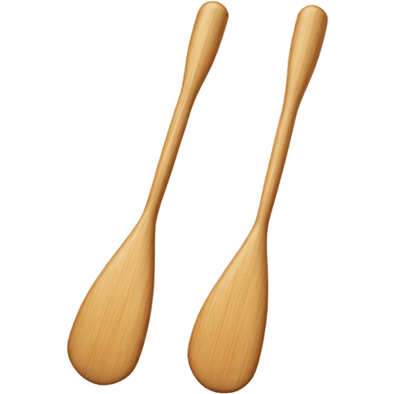 Two overlapping canoe paddles crossed together emoji