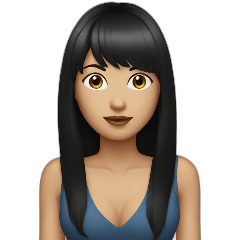 woman-with-long-black-hair-and-straight-bangs emoji