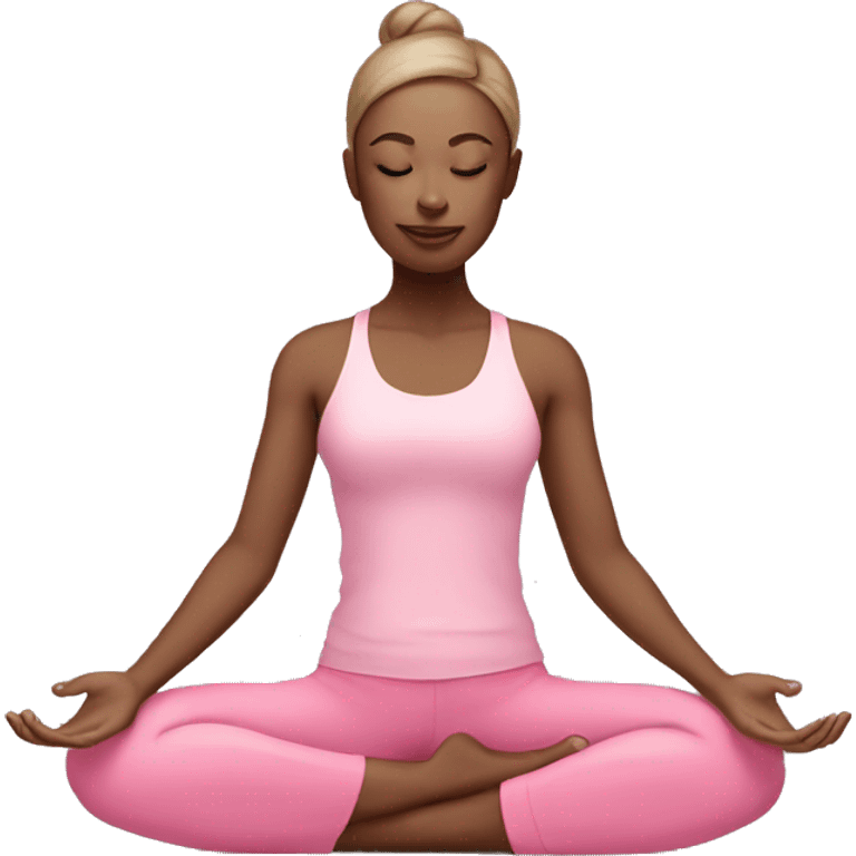 yoga girl in pink suit  emoji