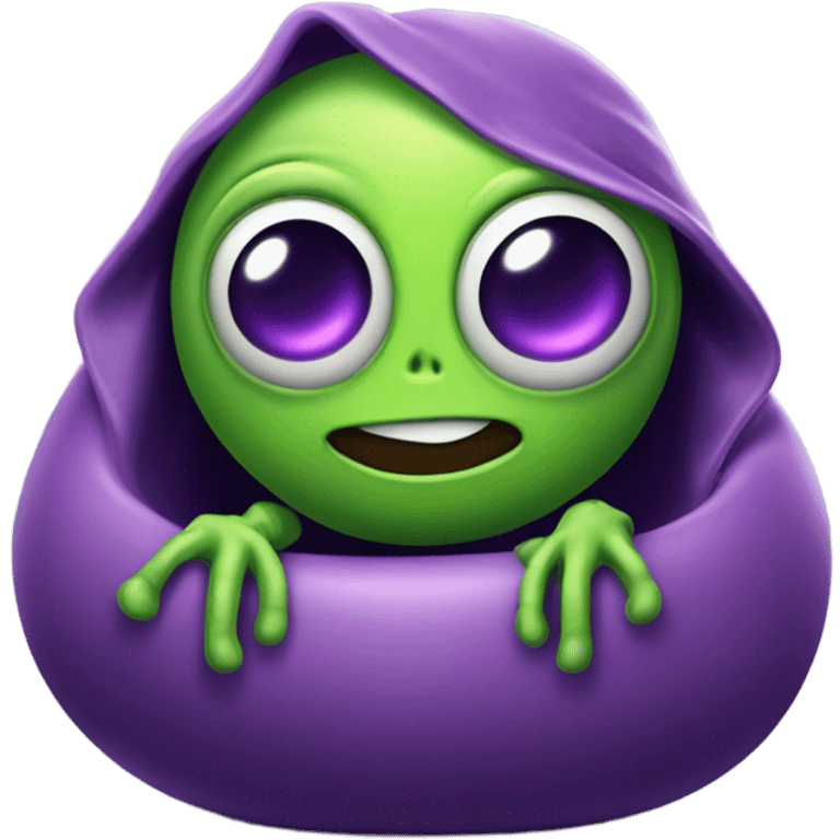 Stoned alien emoji