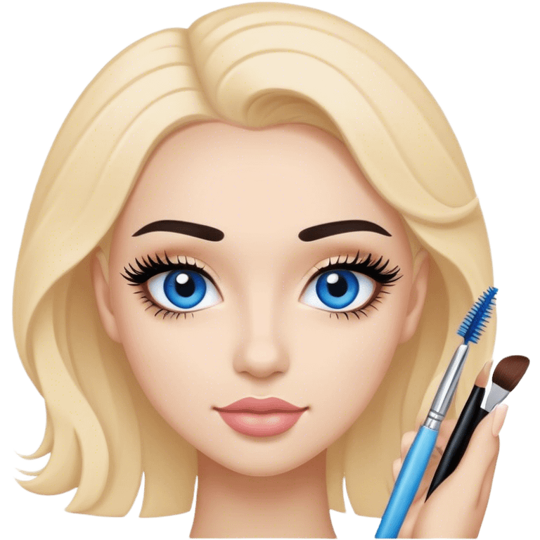 eyebrow and eyelash artist, with a favorite color of blue, loves cosmetics and photography emoji