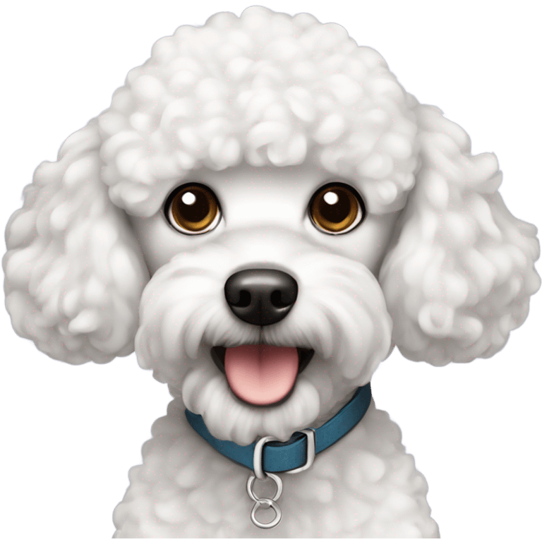 White toy poodle  emoji