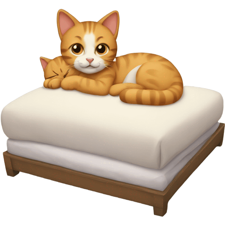 Cat in bed  emoji