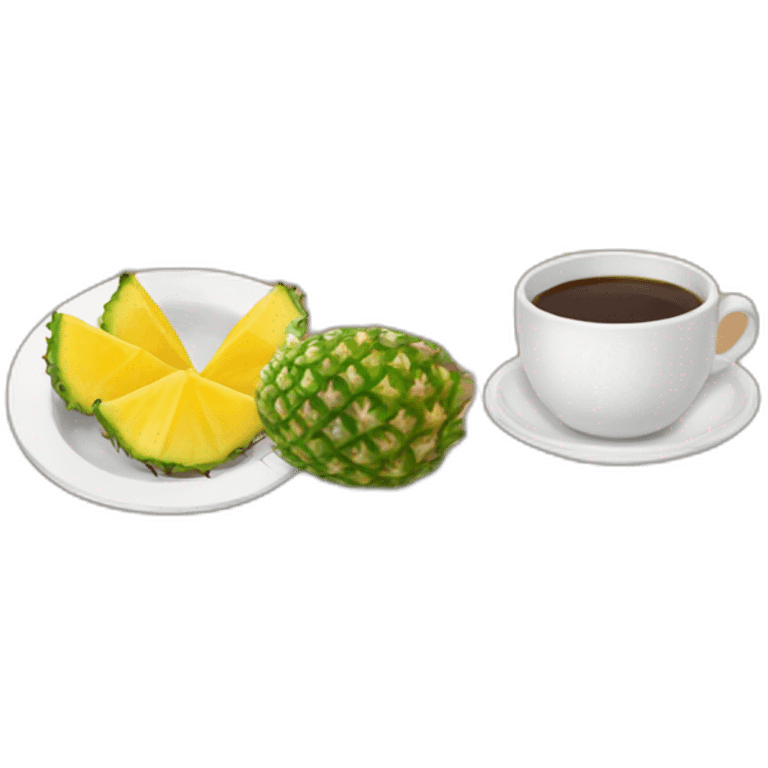 Piña café que cae de los arboles emoji