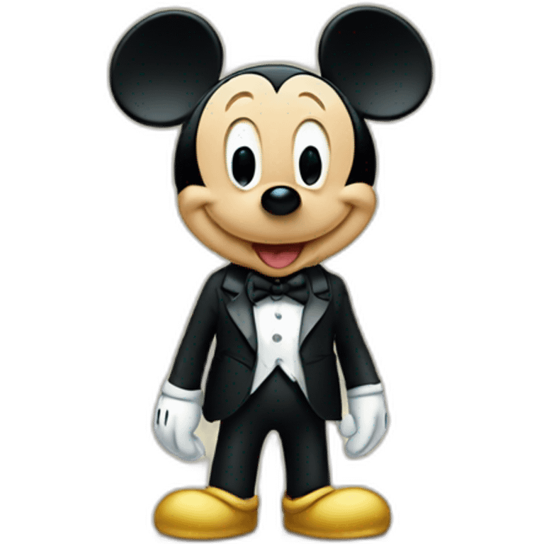 Mickey Mouse wearing a tuxedo emoji