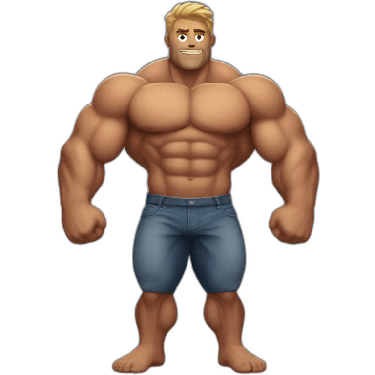 Guy with big muscles emoji