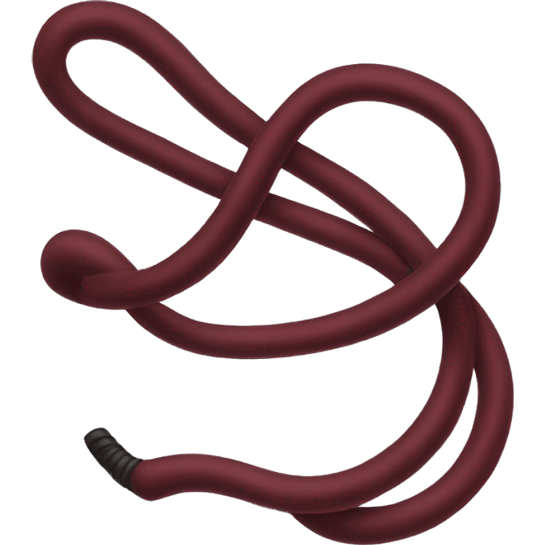 Dark red whip emoji