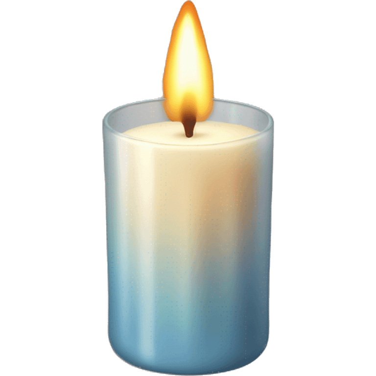 Candle in a powder-colored glass emoji