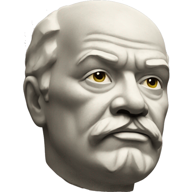 Lenin's head made of stone up to the neck emoji