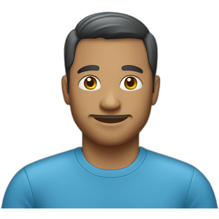 HR manager wearing blue t-shirt emoji