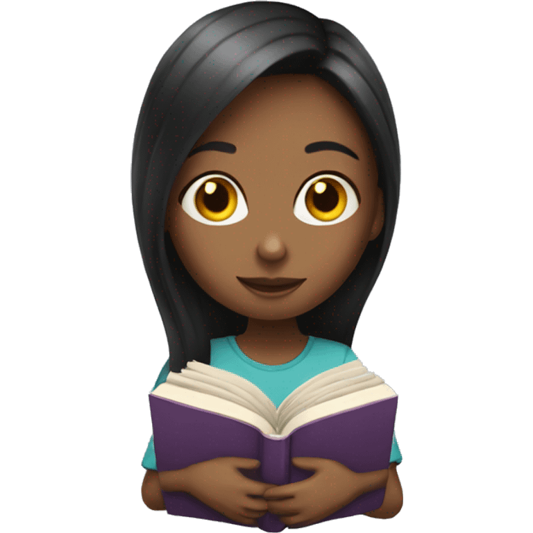 Girl with book emoji