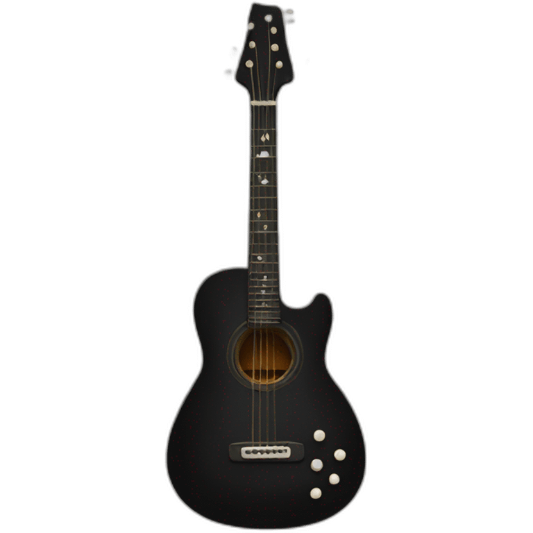 Black guitar with a bow emoji