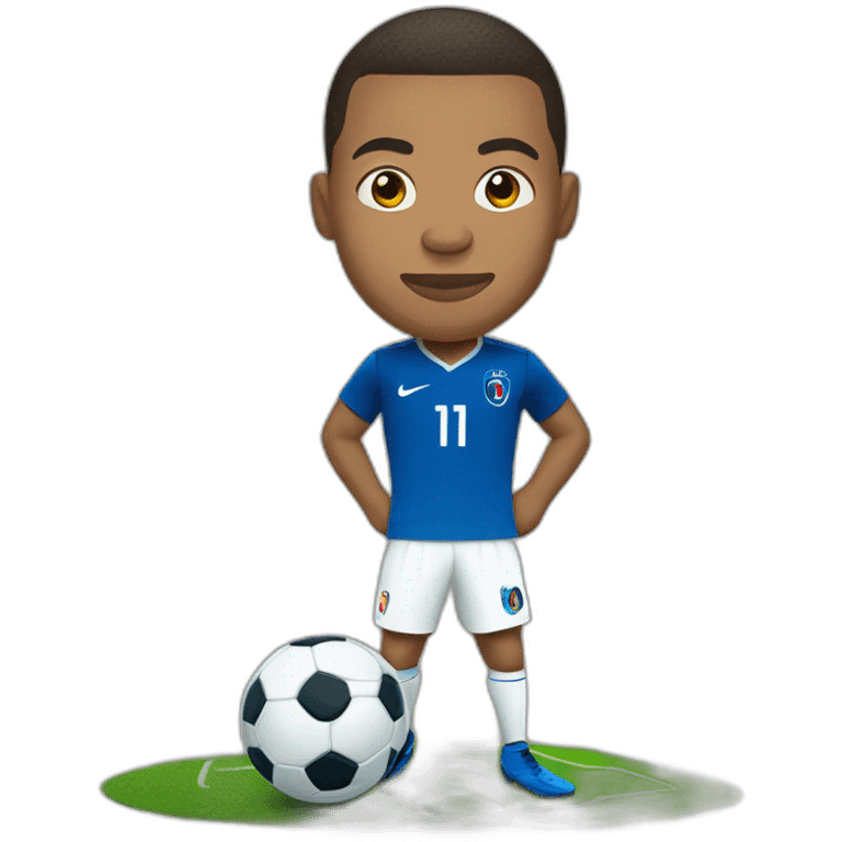   kylian mbappé playing soccer emoji