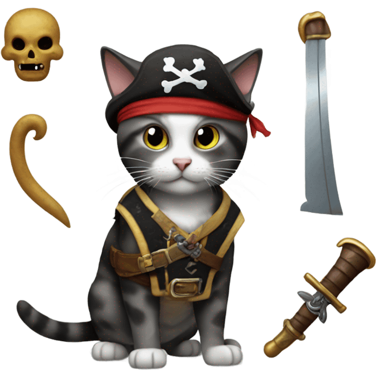 Cat pirate emoji