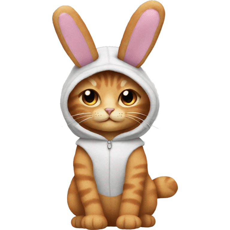 standing cat plushie IN A BUNNY COSTUME emoji